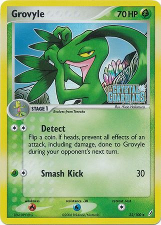 Grovyle (32/100) (Stamped) [EX: Crystal Guardians] | Total Play