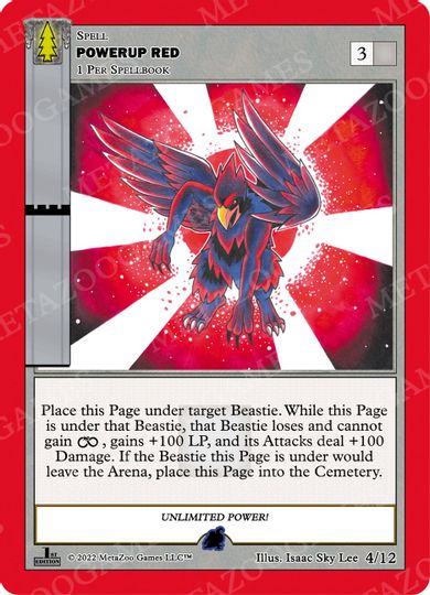 Powerup Red (Water) [Cryptid Nation: Wilderness First Edition Theme Deck] | Total Play