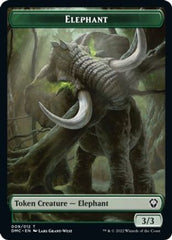 Elephant // Treasure Double-Sided Token [Dominaria United Commander Tokens] | Total Play