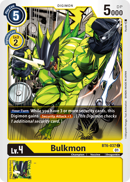 Bulkmon [BT6-037] [Double Diamond] | Total Play