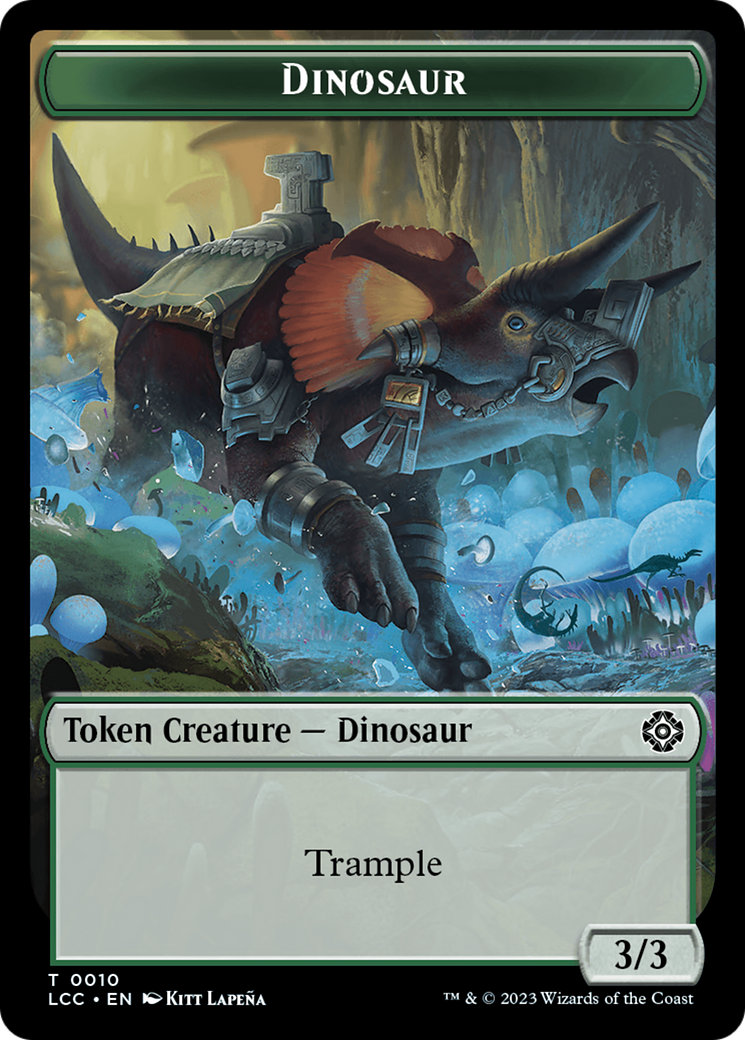Elephant // Dinosaur (0010) Double-Sided Token [The Lost Caverns of Ixalan Commander Tokens] | Total Play