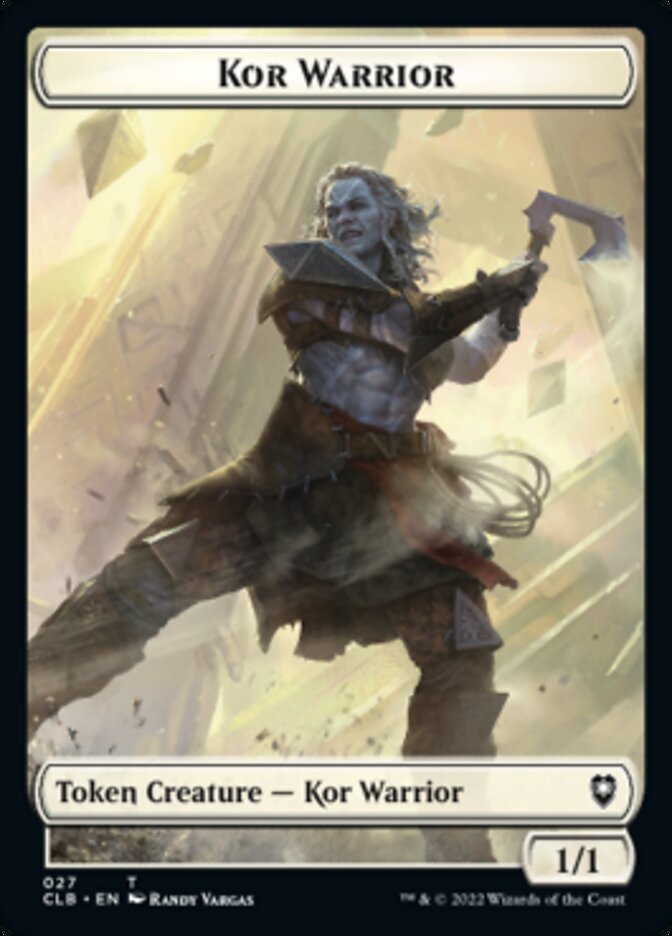 Kor Warrior // Shapeshifter (023) Double-Sided Token [Commander Legends: Battle for Baldur's Gate Tokens] | Total Play