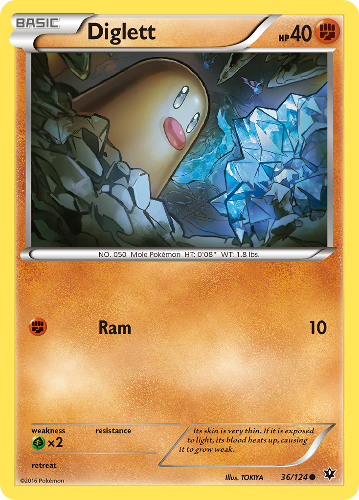 Diglett (36/124) [XY: Fates Collide] | Total Play