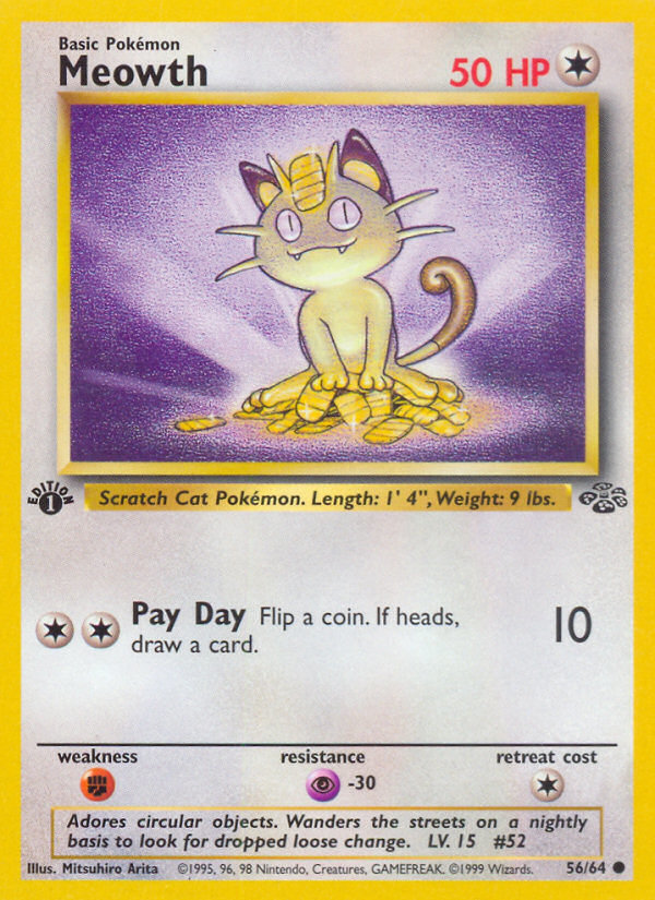 Meowth (56/64) [Jungle 1st Edition] | Total Play