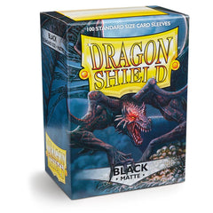 Dragon Shield: Standard 100ct Sleeves - Black (Matte) | Total Play