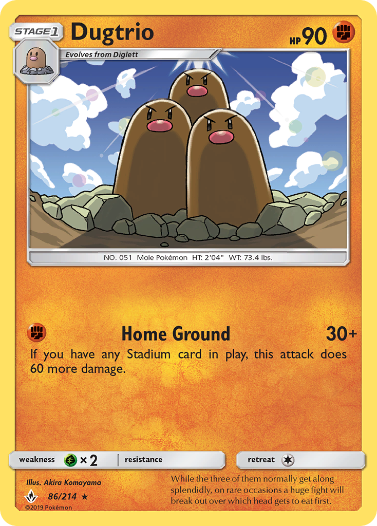 Dugtrio (86/214) [Sun & Moon: Unbroken Bonds] | Total Play