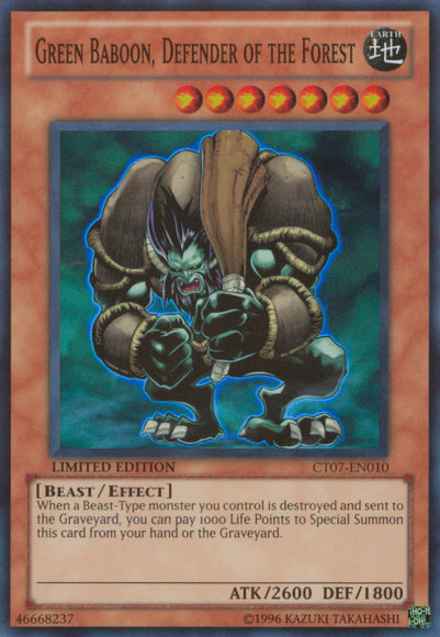 Green Baboon, Defender of the Forest [CT07-EN010] Super Rare | Total Play