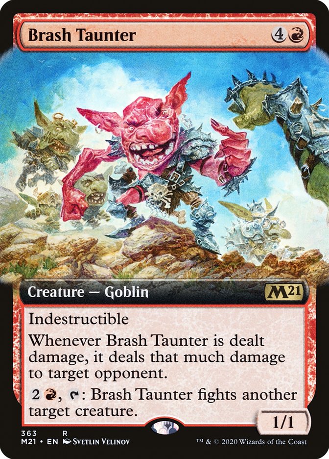Brash Taunter (Extended Art) [Core Set 2021] | Total Play