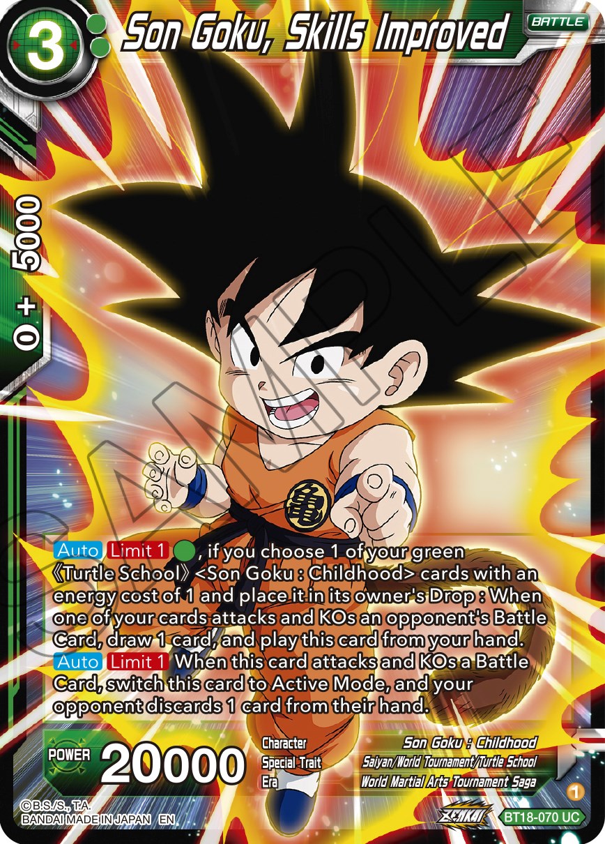 Son Goku, Skills Improved (BT18-070) [Dawn of the Z-Legends] | Total Play