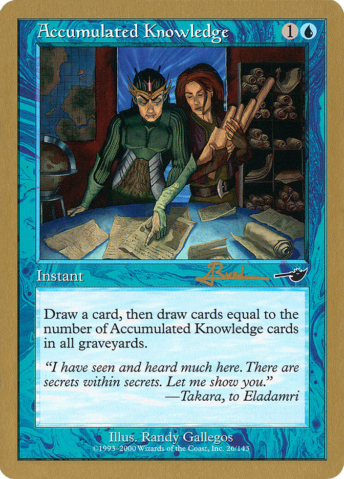 Accumulated Knowledge (Antoine Ruel) [World Championship Decks 2001] | Total Play