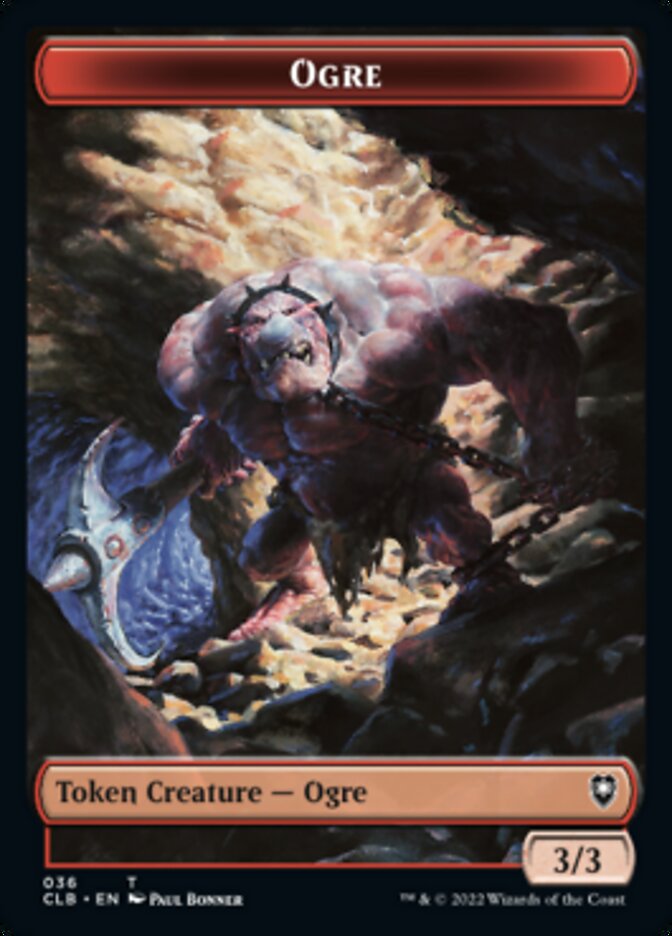 Boar // Ogre Double-Sided Token [Commander Legends: Battle for Baldur's Gate Tokens] | Total Play