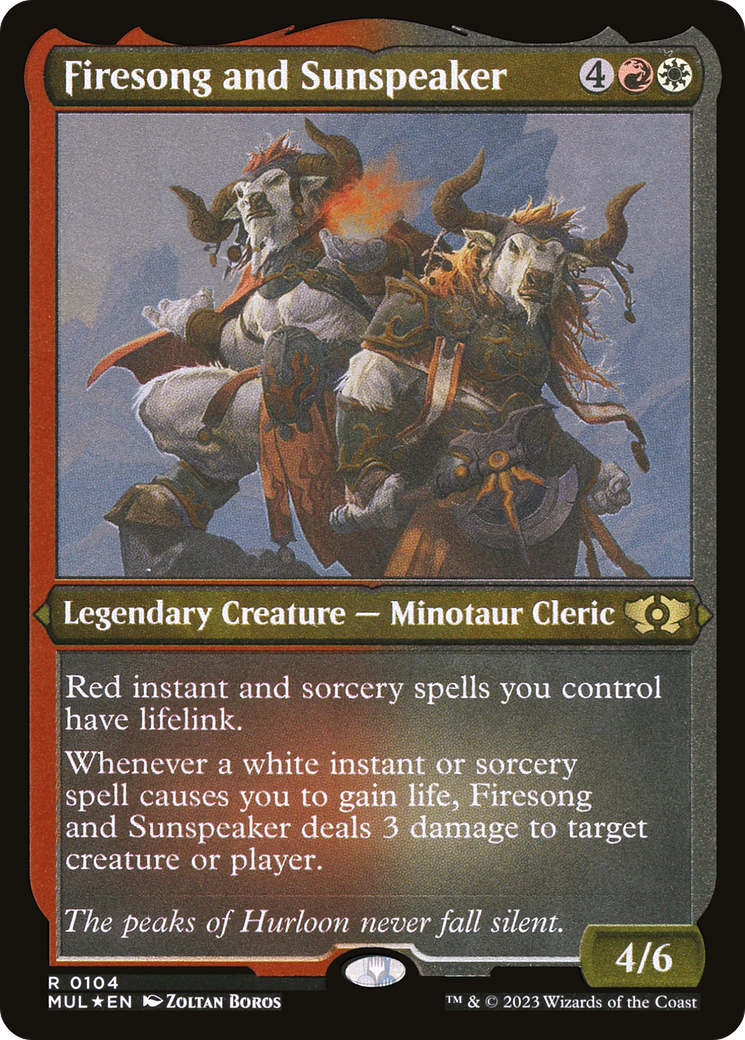 Firesong and Sunspeaker (Foil Etched) [Multiverse Legends] | Total Play