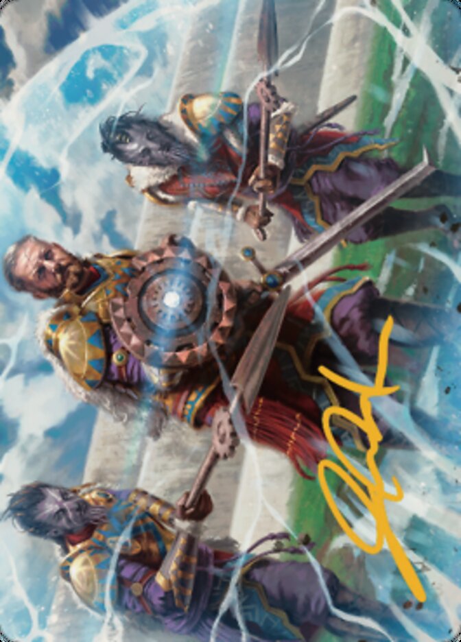 Argivian Phalanx Art Card (Gold-Stamped Signature) [Dominaria United Art Series] | Total Play