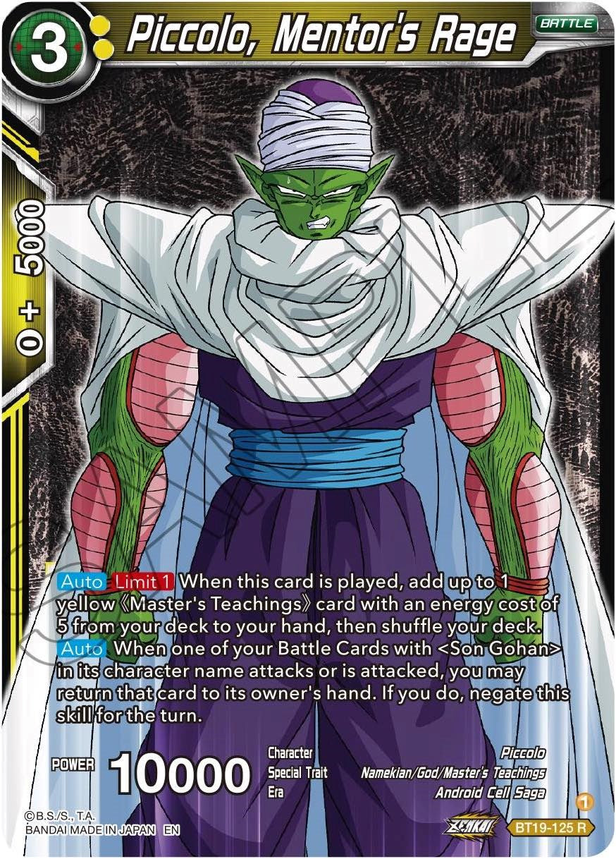 Piccolo, Mentor's Rage (BT19-125) [Fighter's Ambition] | Total Play