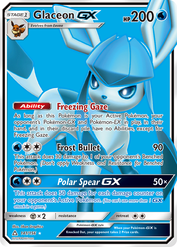 Glaceon GX (141/156) [Sun & Moon: Ultra Prism] | Total Play