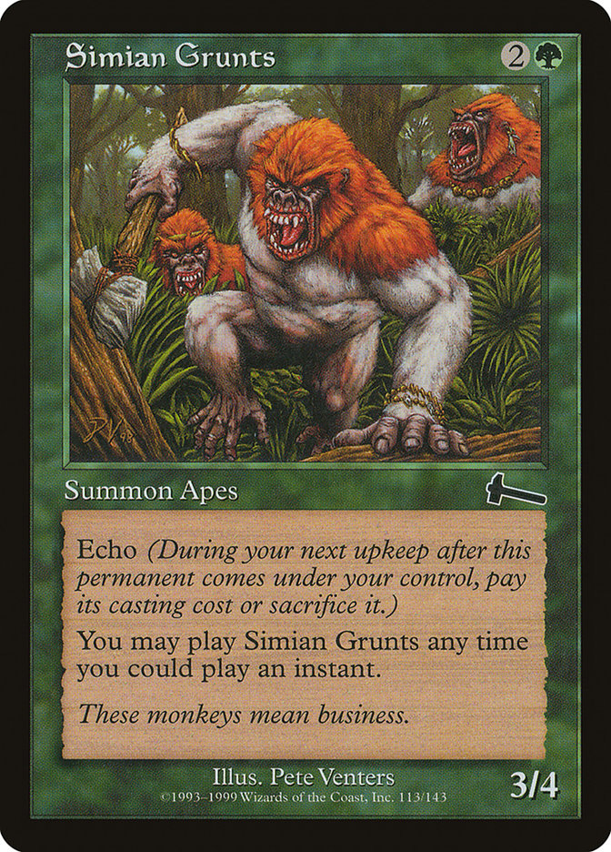 Simian Grunts [Urza's Legacy] | Total Play