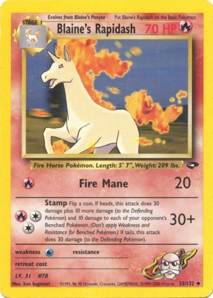 Blaine's Rapidash (33/132) [Gym Challenge Unlimited] | Total Play