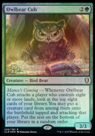 Owlbear Cub [Commander Legends: Battle for Baldur's Gate Prerelease Promos] | Total Play