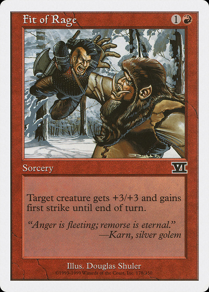 Fit of Rage [Classic Sixth Edition] | Total Play