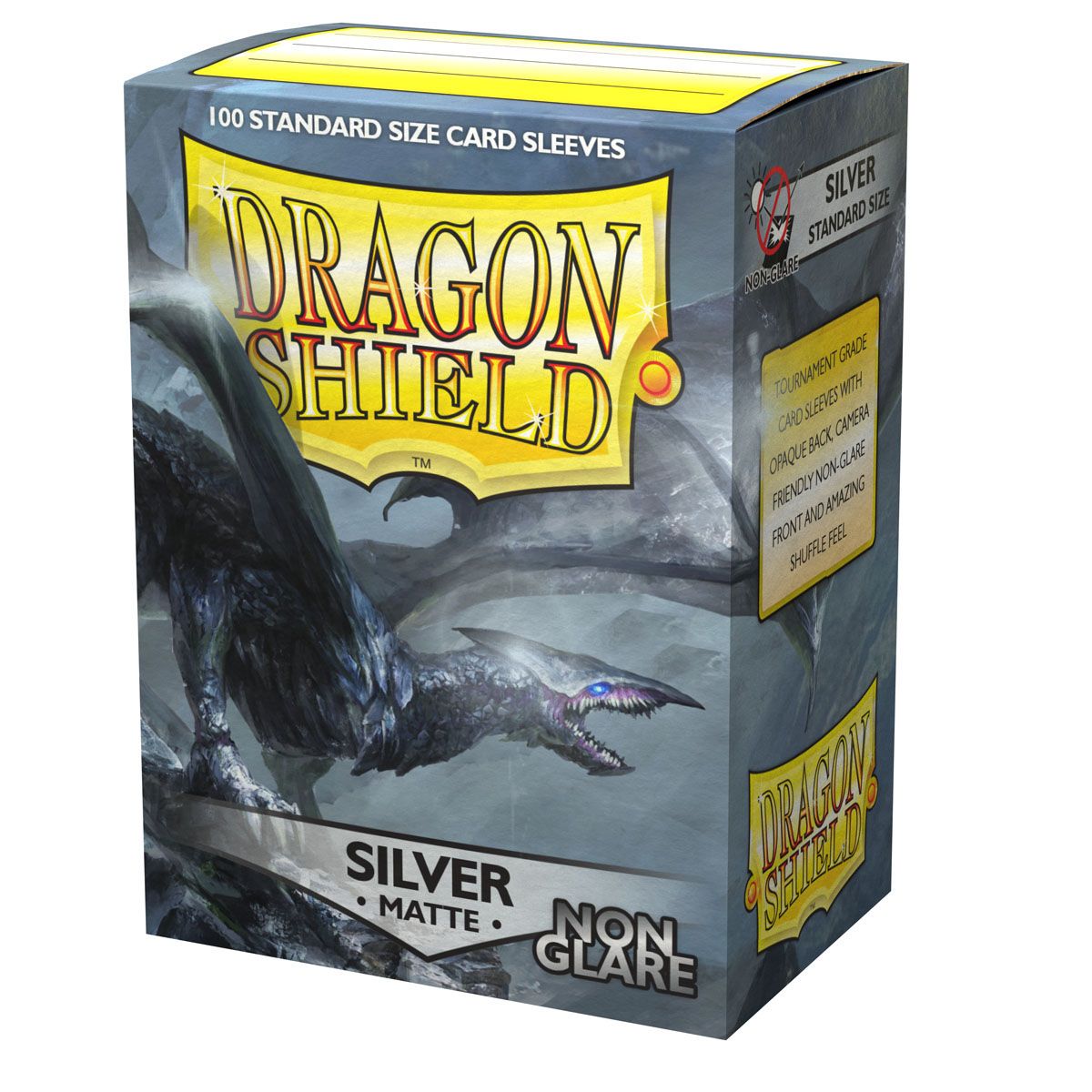 Dragon Shield: Standard 100ct Sleeves - Silver (Non-Glare Matte) | Total Play
