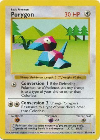 Porygon (39/102) [Base Set Shadowless Unlimited] | Total Play