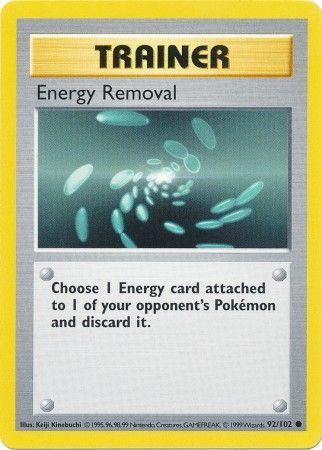 Energy Removal (92/102) [Base Set Shadowless Unlimited] | Total Play