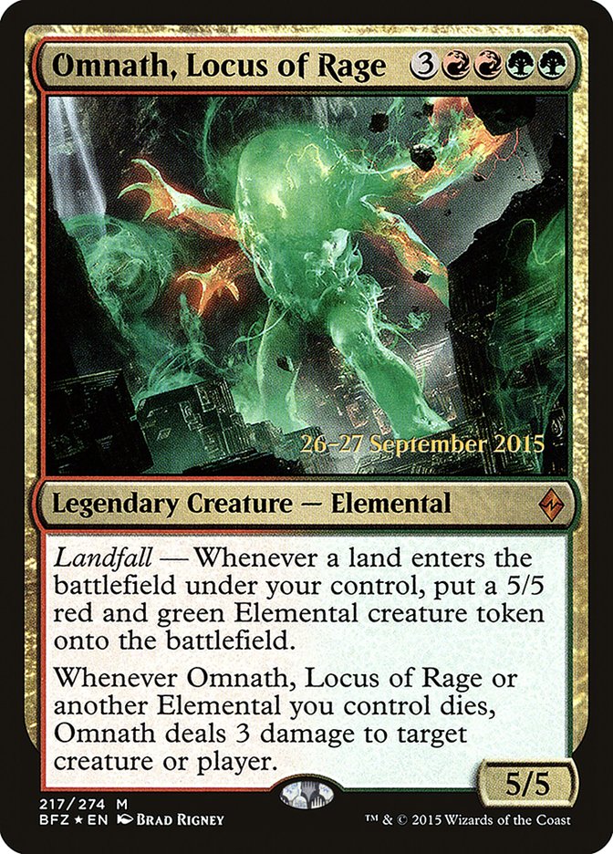 Omnath, Locus of Rage [Battle for Zendikar Prerelease Promos] | Total Play