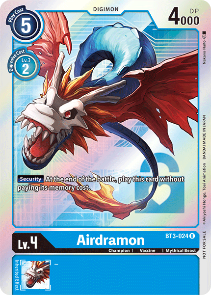 Airdramon [BT3-024] (Buy-A-Box Promo) [Release Special Booster Ver.1.5 Promos] | Total Play