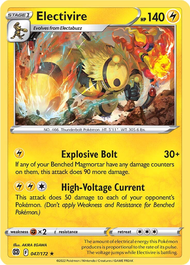 Electivire (047/172) [Sword & Shield: Brilliant Stars] | Total Play