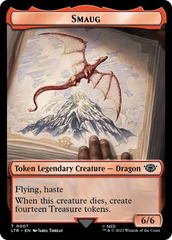 Smaug // Food (0023) Double-Sided Token (Surge Foil) [The Lord of the Rings: Tales of Middle-Earth Tokens] | Total Play