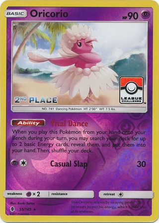 Oricorio (55/145) (League Promo 2nd Place) [Sun & Moon: Guardians Rising] | Total Play