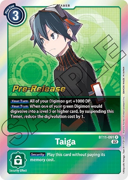 Taiga [BT11-091] [Dimensional Phase Pre-Release Promos] | Total Play