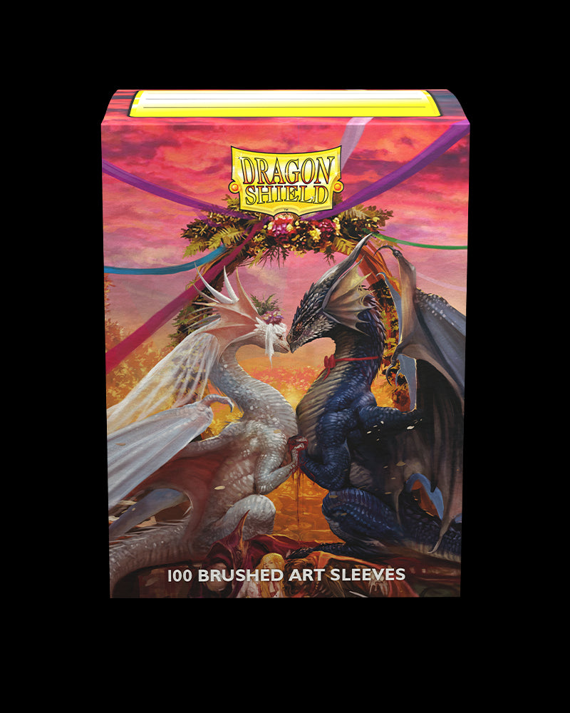Dragon Shield: Standard 100ct Brushed Art Sleeves - Valentine Dragons (2023) | Total Play