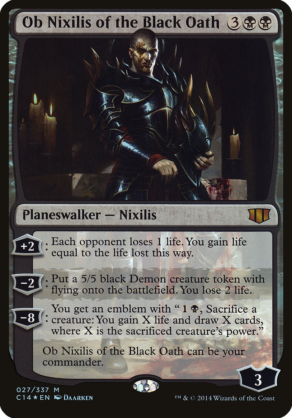 Ob Nixilis of the Black Oath (Oversized) [Commander 2014 Oversized] | Total Play