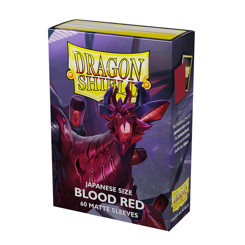 Dragon Shield: Japanese Size 60ct Sleeves - Blood Red (Matte) | Total Play
