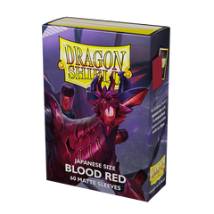 Dragon Shield: Japanese Size 60ct Sleeves - Blood Red (Matte) | Total Play