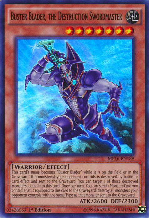 Buster Blader, the Destruction Swordmaster [MP16-EN189] Ultra Rare | Total Play