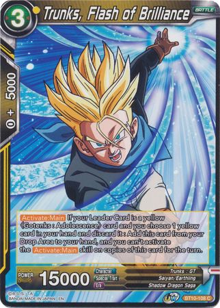 Trunks, Flash of Brilliance (BT10-108) [Rise of the Unison Warrior] | Total Play
