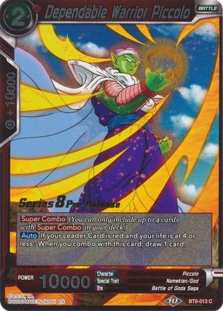 Dependable Warrior Piccolo (BT8-013_PR) [Malicious Machinations Prerelease Promos] | Total Play