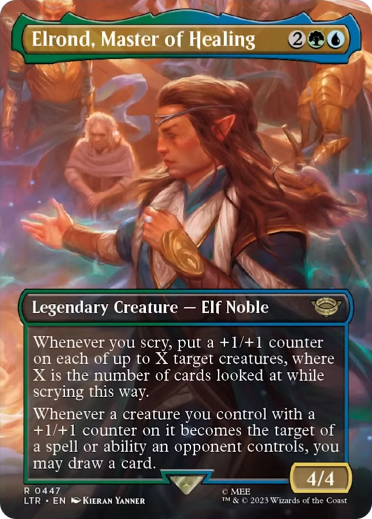 Elrond, Master of Healing (Borderless Alternate Art) [The Lord of the Rings: Tales of Middle-Earth] | Total Play