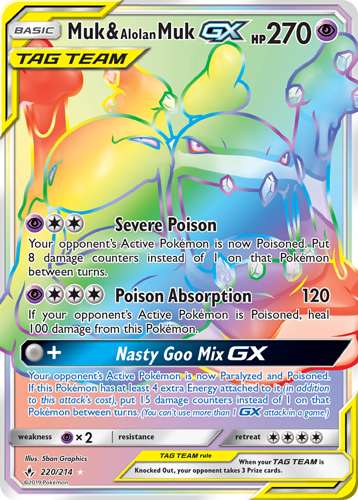 Muk & Alolan Muk GX (220/214) [Sun & Moon: Unbroken Bonds] | Total Play