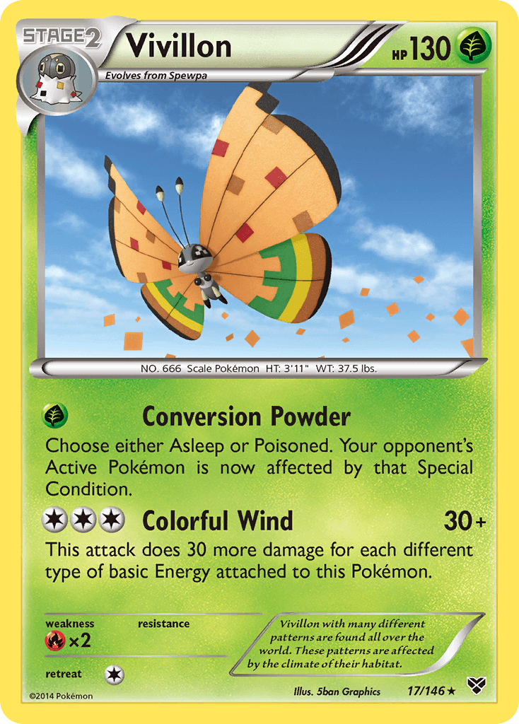 Vivillon (17/146) (High Plains Form/Orange Wings) [XY: Base Set] | Total Play