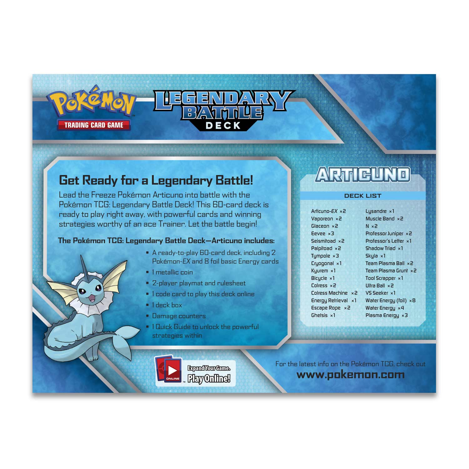 XY: Steam Siege - Legendary Battle Deck (Articuno) | Total Play