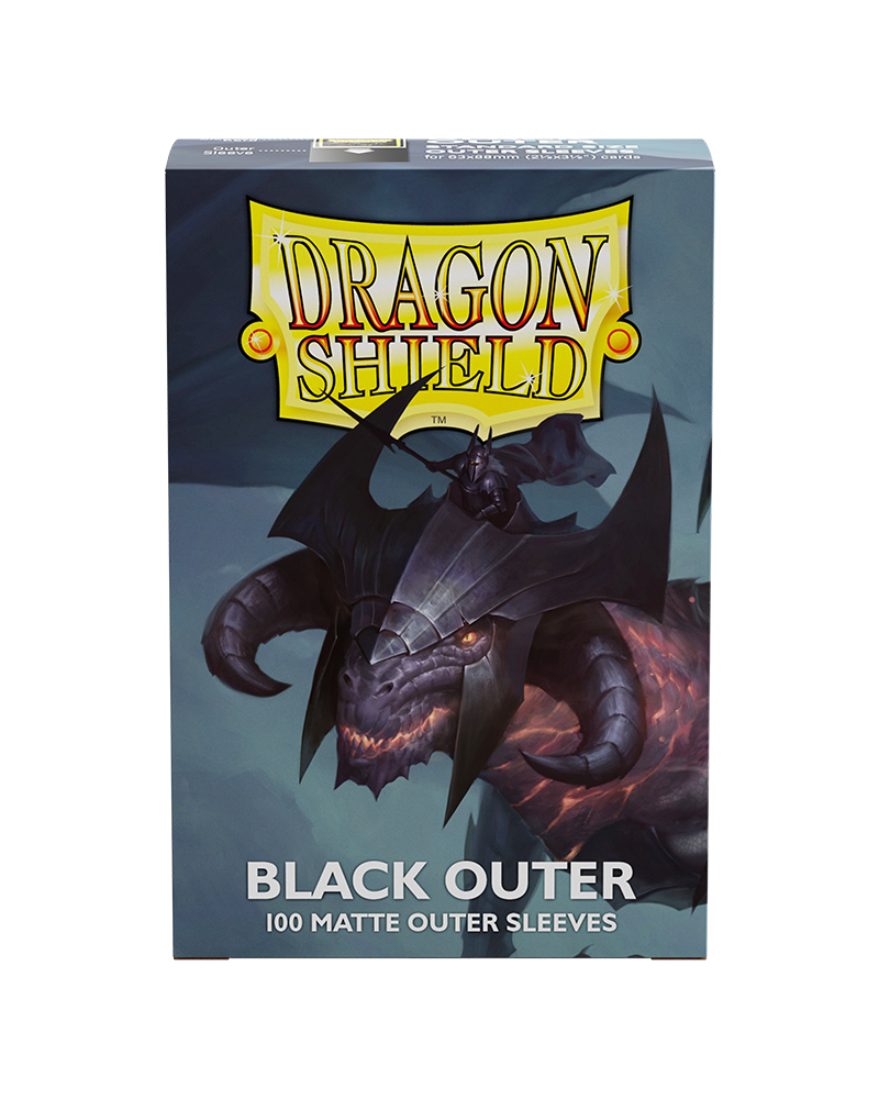 Dragon Shield: 100ct Outer Sleeves - Matte Black (Standard) | Total Play