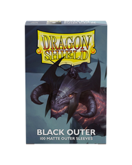 Dragon Shield: 100ct Outer Sleeves - Matte Black (Standard) | Total Play