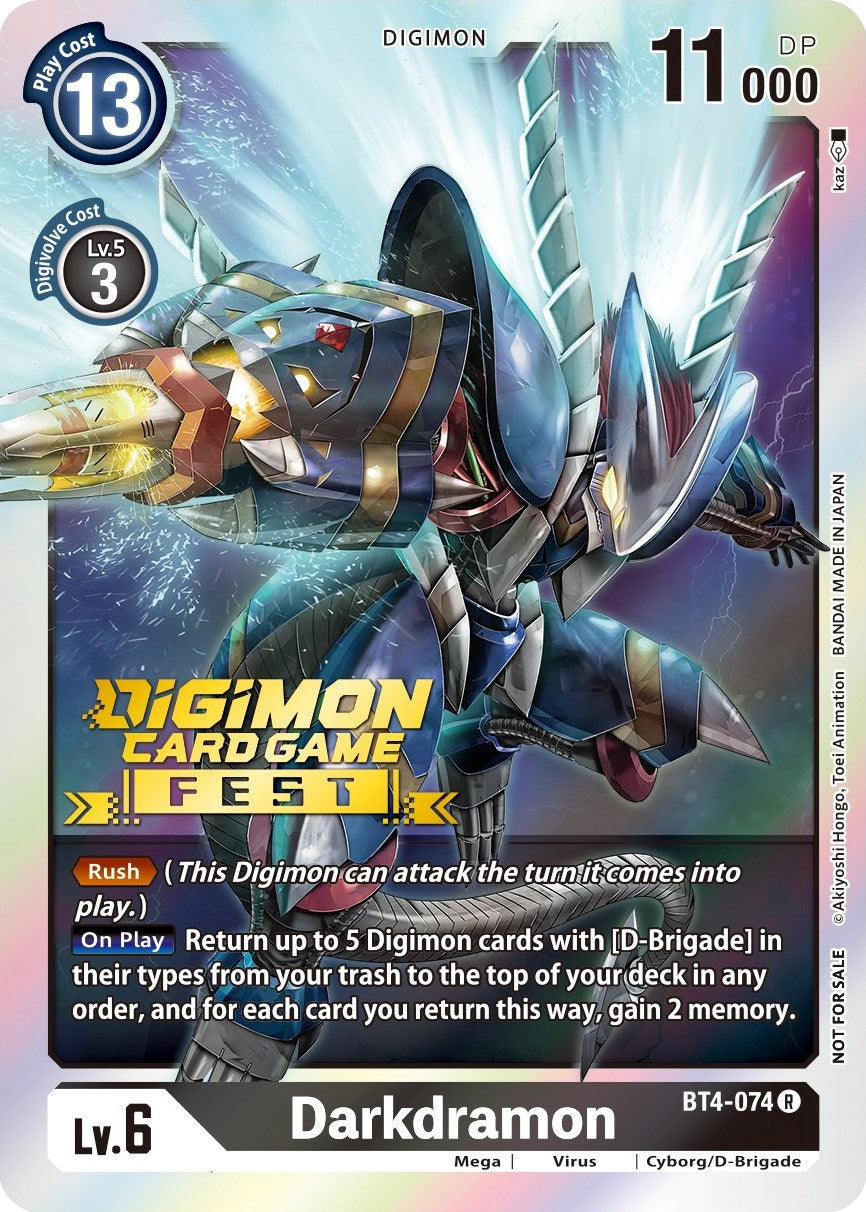 Darkdramon [BT4-074] (Digimon Card Game Fest 2022) [Great Legend Promos] | Total Play