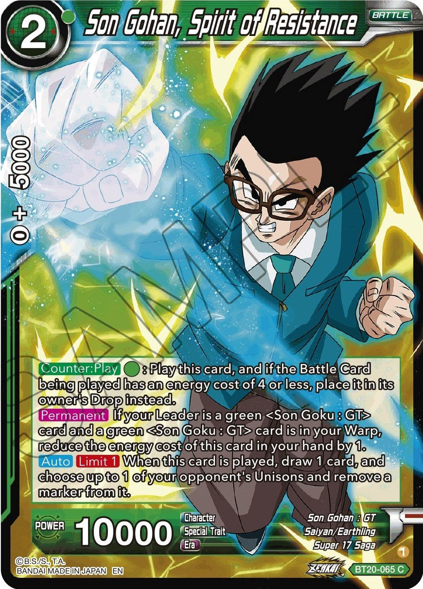 Son Gohan, Spirit of Resistance (BT20-065) [Power Absorbed] | Total Play