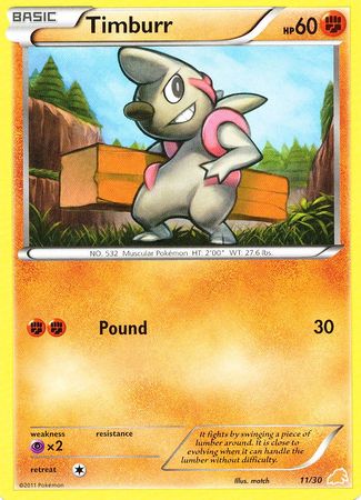 Timburr (11/30) [Black & White: Trainer Kit - Excadrill] | Total Play