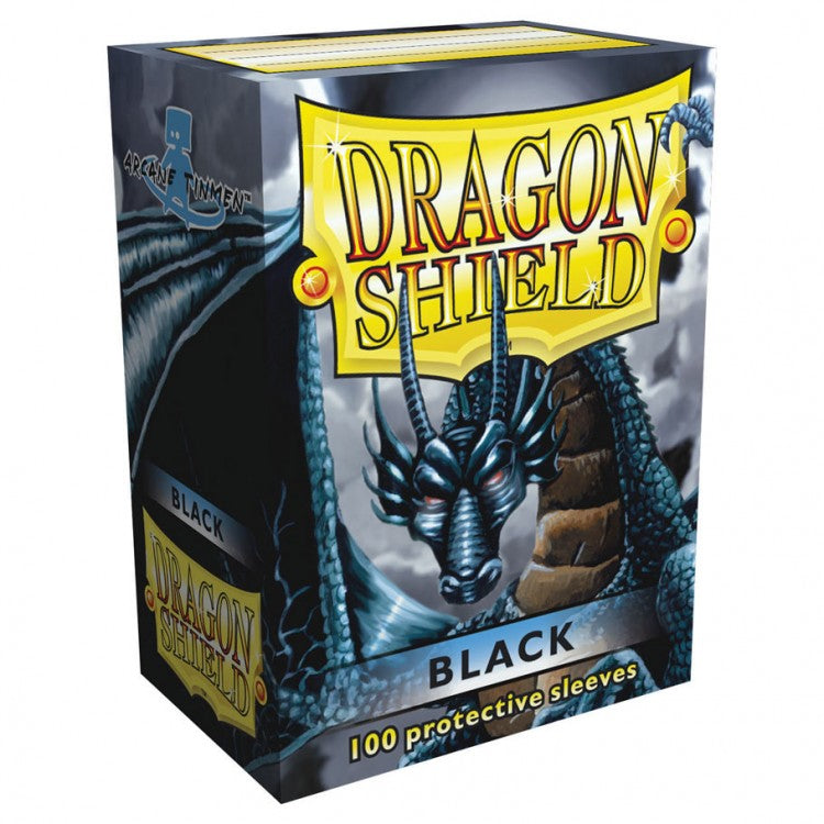 Dragon Shield: Standard 100ct Sleeves - Black (Classic) (Older Box Art) | Total Play