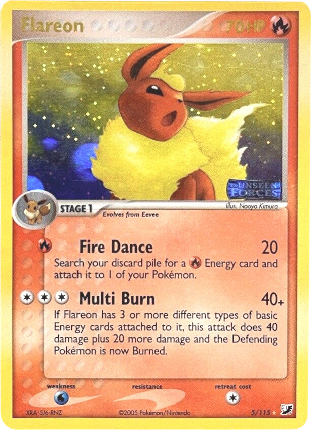 Flareon (5/115) (Stamped) [EX: Unseen Forces] | Total Play
